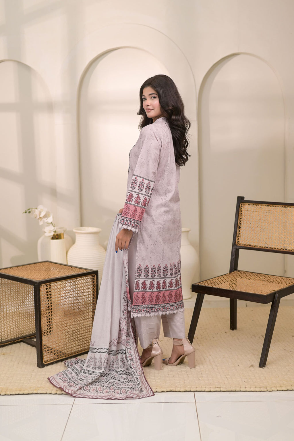 Fit & Fabrics Wear Soft White Charm – 3 Piece Lawn Suit Unstitched