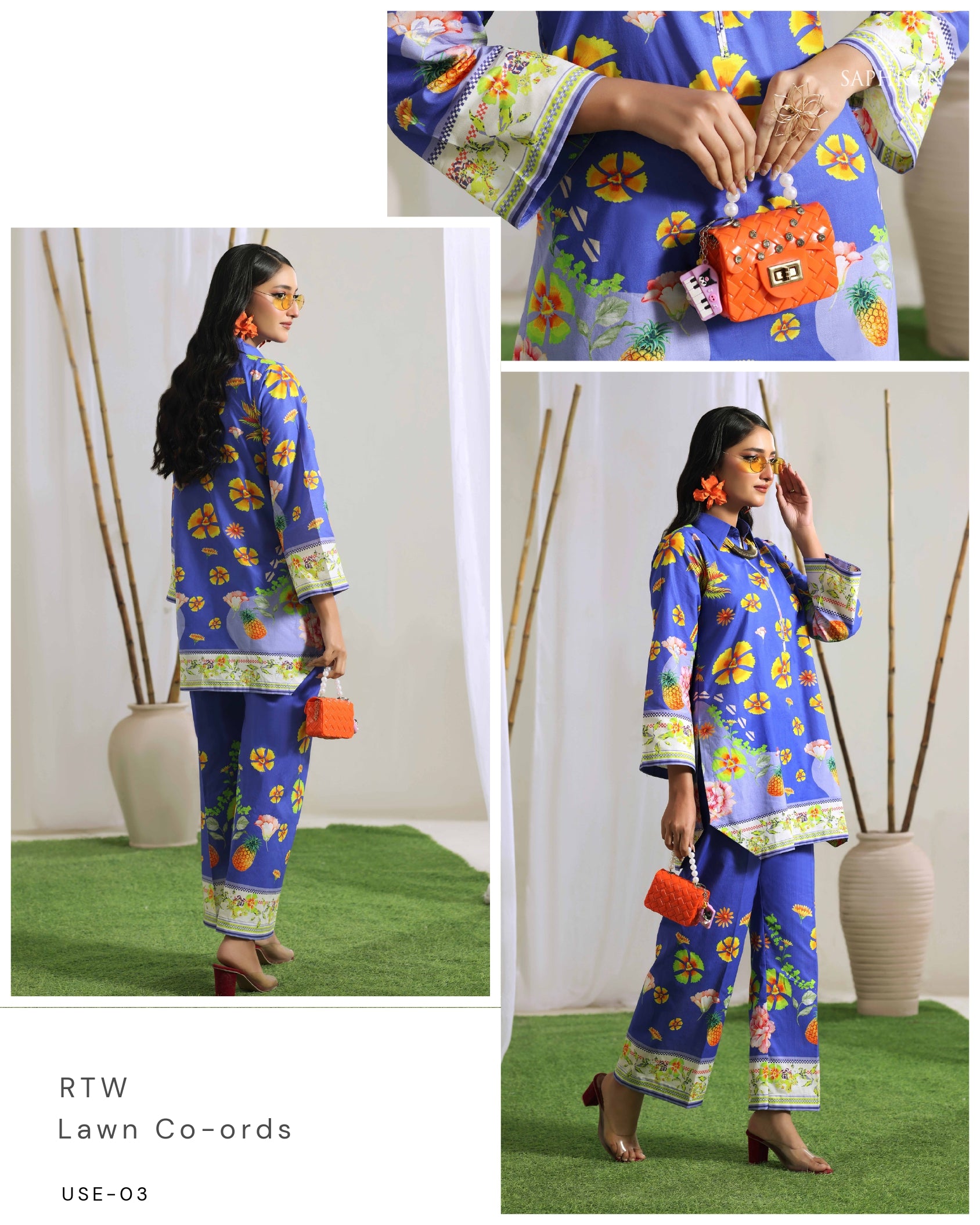 Azure Floral Fusion Co-Ord Set – Fit&Fabric_wear