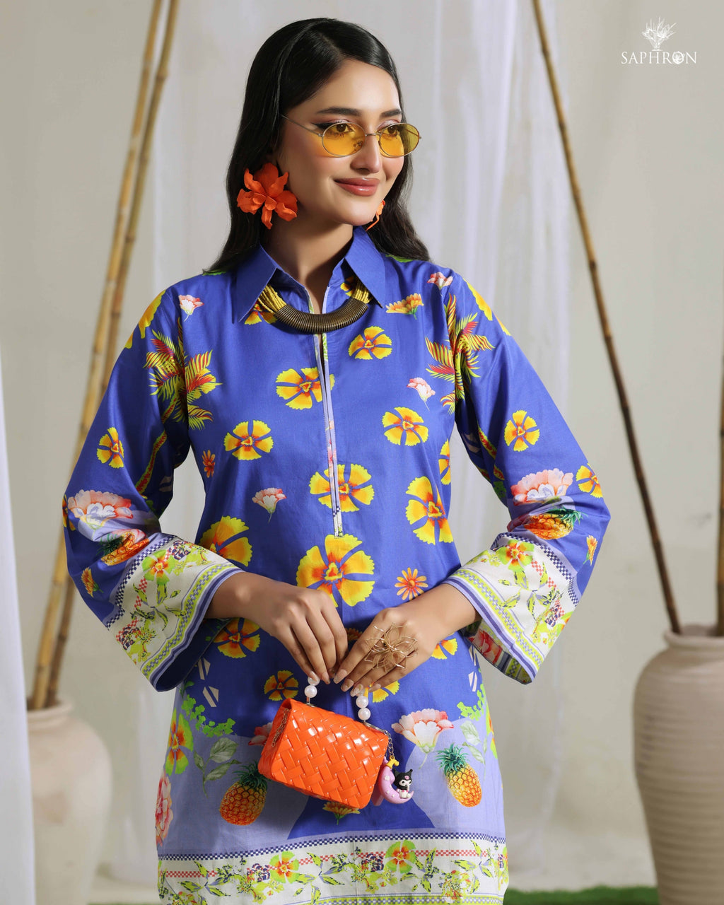 Azure Floral Fusion Co-Ord Set – Fit&Fabric_wear