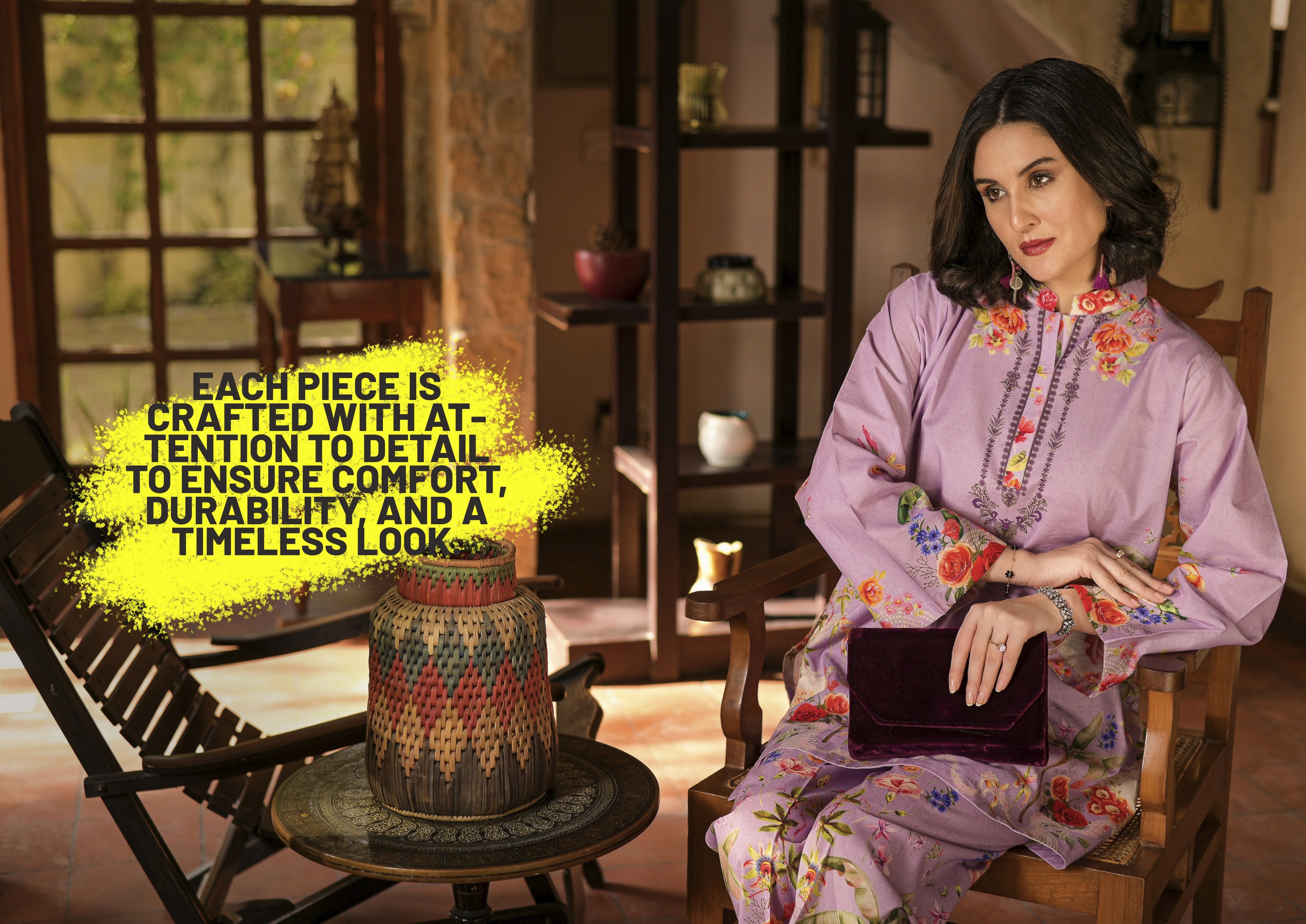 Fit & Fabrics Wear Floral Fiesta – Pink 2 Piece Lawn Suit