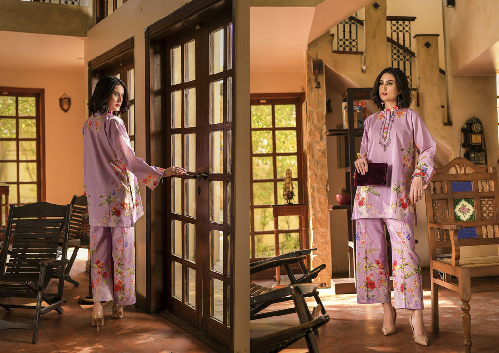 Fit & Fabrics Wear Floral Fiesta – Pink 2 Piece Lawn Suit