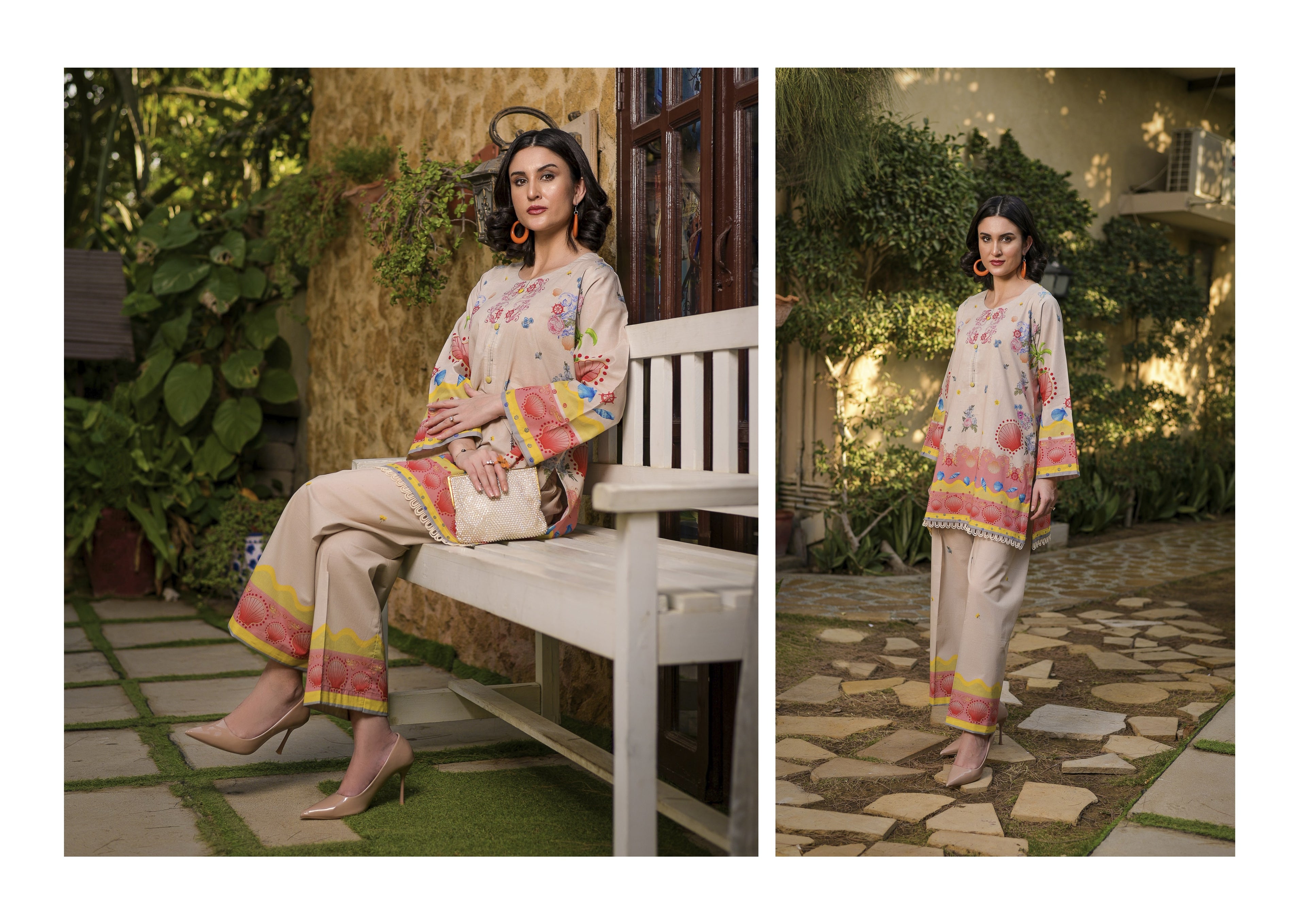 Fit & Fabrics Wear Subtle Charm – Pink & Sober Print 2 Piece Lawn Suit