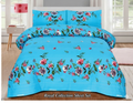 Azure Blossom – Floral King Bedsheet Set