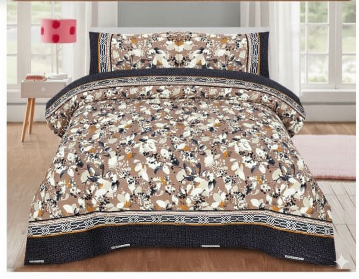 Autumn Petals – Floral Brown Bedding Set