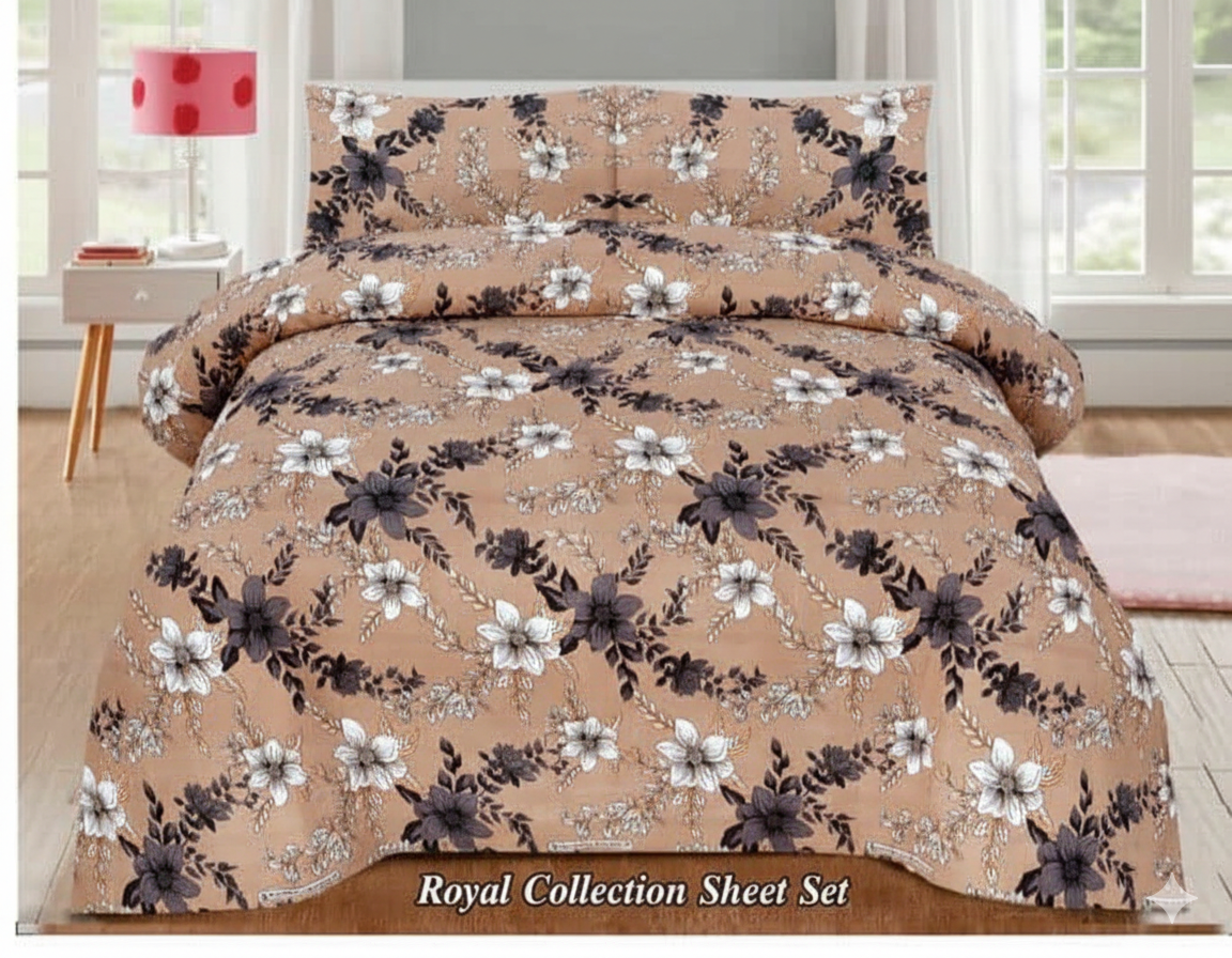 Classic Petals – Floral Bedsheet Set