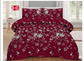 Ruby Garden – Maroon Floral Bedsheet Set