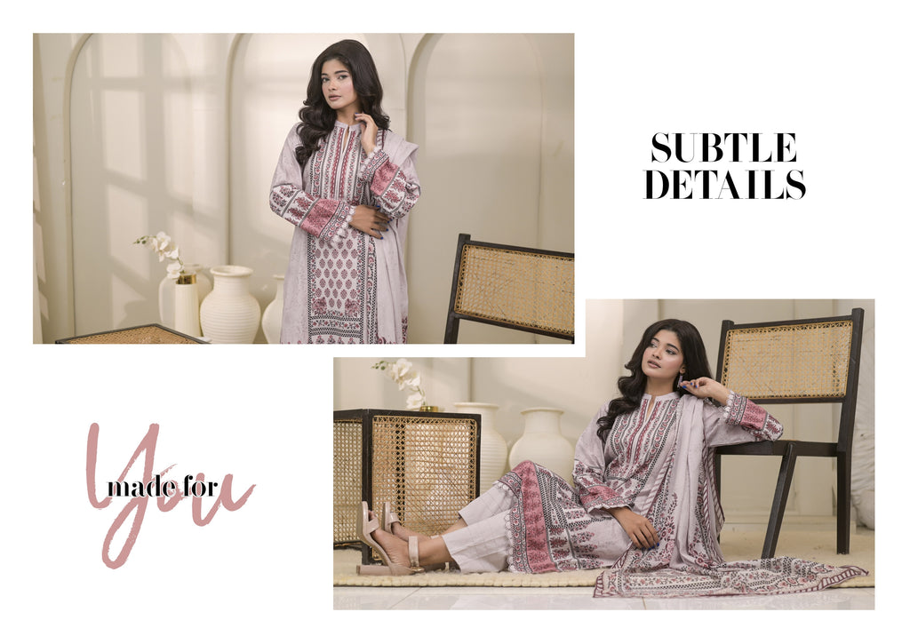 Fit & Fabrics Wear Soft White Charm – 3 Piece Lawn Suit