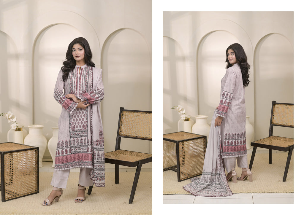 Fit & Fabrics Wear Soft White Charm – 3 Piece Lawn Suit