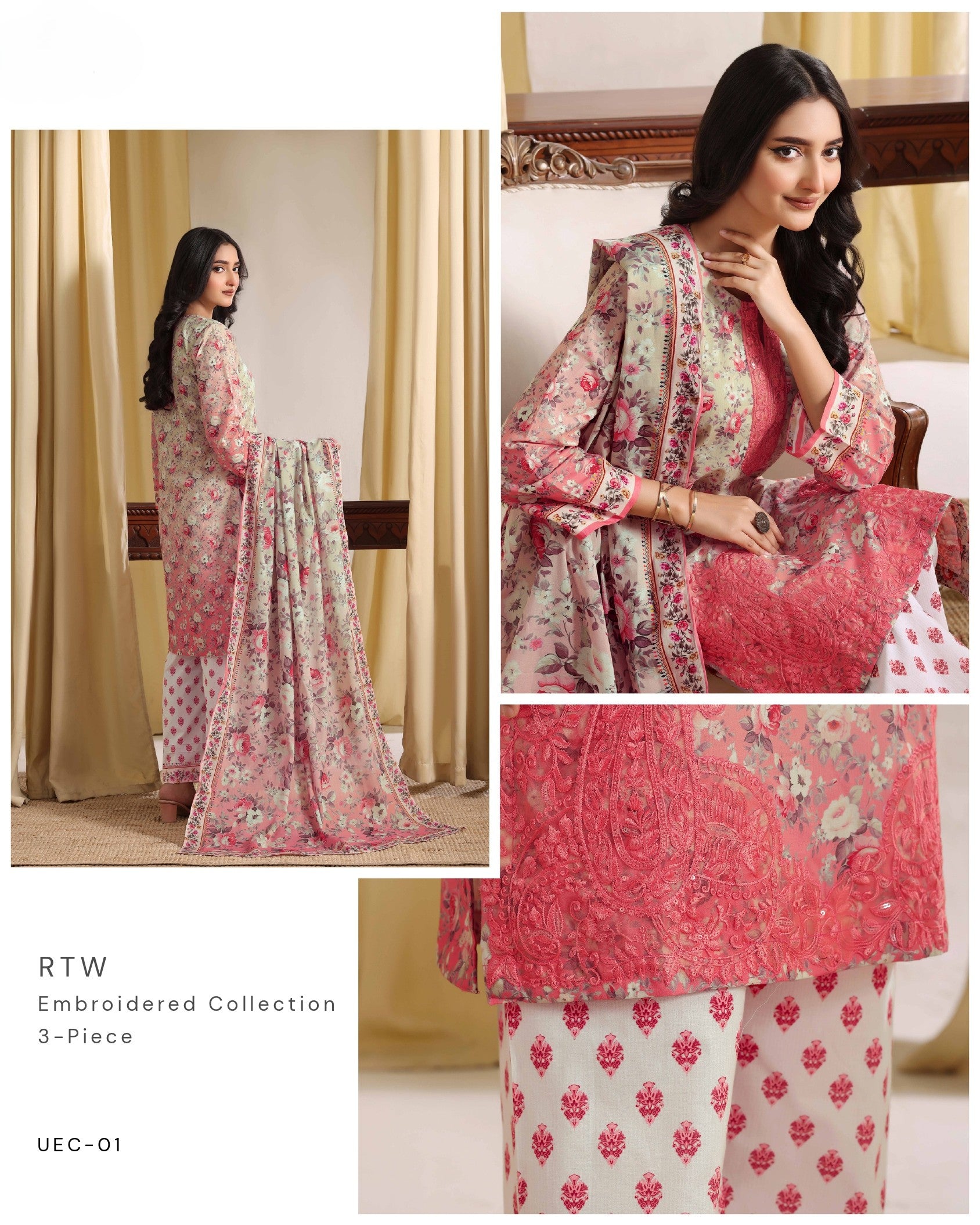 Roselle Bloom Lawn 3-Piece Suit
