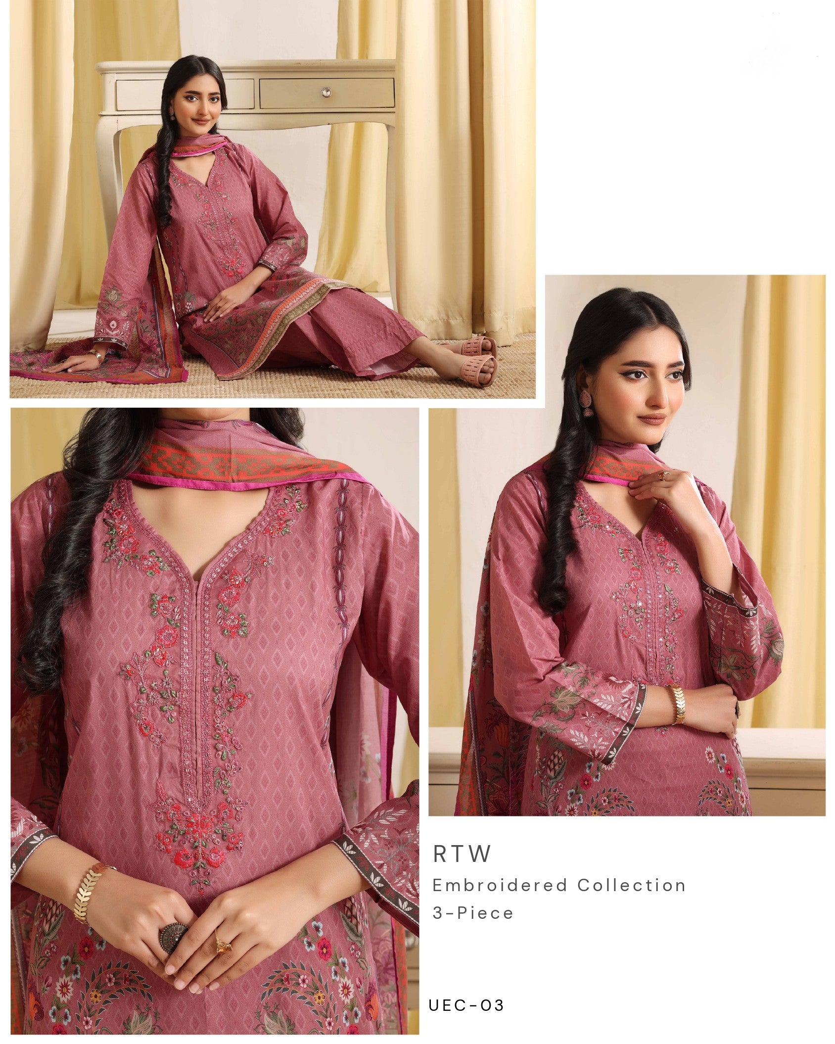 Gulrukh Embroidered Winter 3-Piece Suit